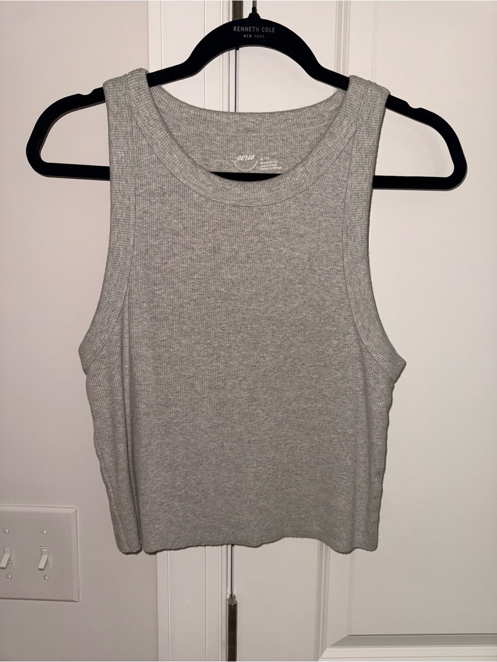 aerie Light Gray Ribbed Tank Top